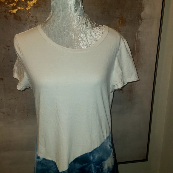 MSK Blue Asymmetrical Wrap Maxi Skirt - Picture 6 of 9